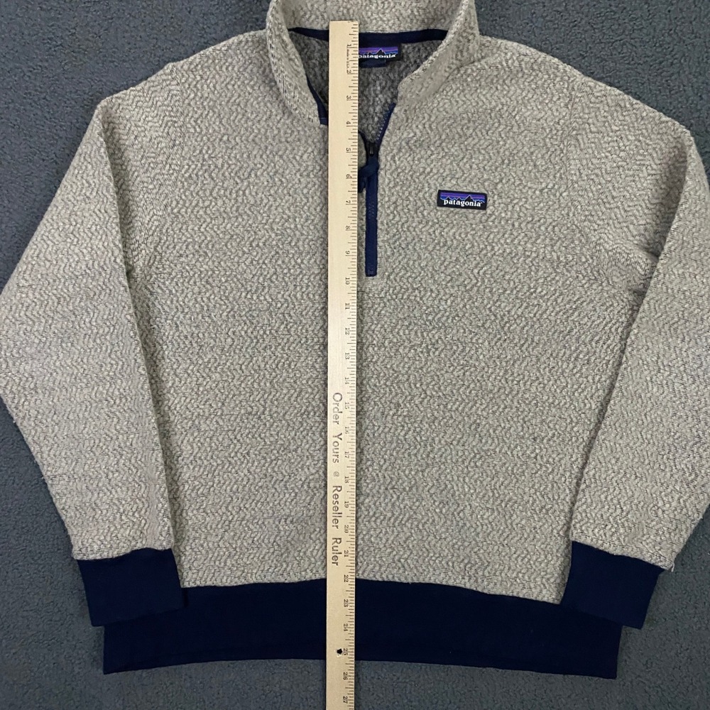 Patagonia Woolyester Fleece Pullover Womens Large Oatmeal Heather 26950 - Picture 12 of 14